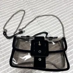 クリア ブラック ショルダーバッグ
