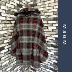 MSGM ウール ポンチョコート タータンチェックのサムネイル