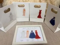 ドレス色当て　投票ボックス付　 4個セット　ウェディング　ウェルカムスペース