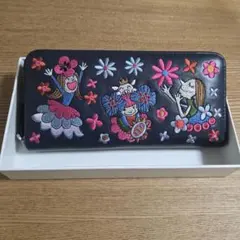 未使用級 オレボレブラ シボ革 刺繍 トートバッグ 収納多数 マチあり 