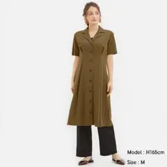 GU ワンピース 2WAYボタンワンピース Mサイズ　半袖