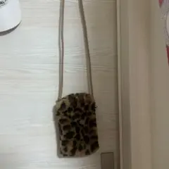 レオパード柄ファーショルダーバッグ