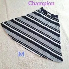Champion チャンピオン ボーダー フレアスカート ネイビー ドローコードのサムネイル