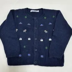 ファミリア familiar カーディガン ネイビー 90