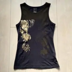 Y2K 00s DIESEL ディーゼル 和柄プリント タンクトップ XXS