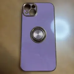 iPhone14+ リング付きケース パープル