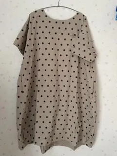 美品✨ 慈雨 ジウ センソユニコ シアー ドット チュニック ジレ カーキ