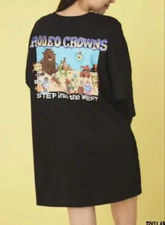 美品RODEO CROWNS Ryu Ambe SITW Tワンピース　ブラックのサムネイル
