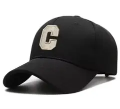 レア物⭐️新品 Cロゴ ブラックキャップ 帽子LA ベースボール ストリート