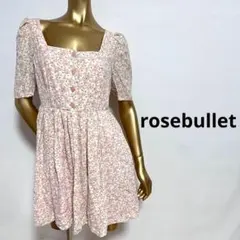 【2478】rosebullet 花柄 ランタンスリーブ ワンピース 2