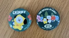 BT21 CHIMMY & THE GREEN PLANET缶バッジセット