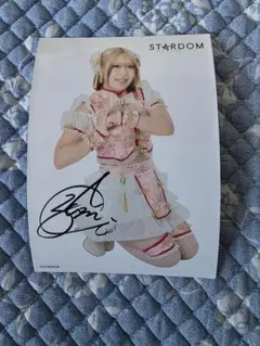 女子プロレス STARDOM AZM サイン入りローソンプリント 2L