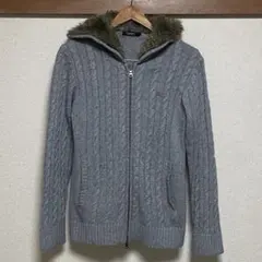 BURBERRY BLACK LABEL Fur Cable Knit