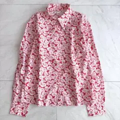 agnes b アニエスベー 花柄シャツ フラワープリント 日本製 コットン