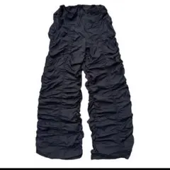 【00’s】ナイロンパンツ　ギャザーパンツ　フレアパンツ　TECH Y2K