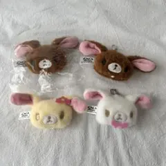 サンリオ　シュガーバニーズ ぬいぐるみチャーム くろうさ はなうさ