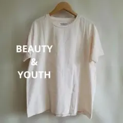 BEAUTY&YOUTH スクエア　シンプルTシャツ　オフホワイト系のサムネイル