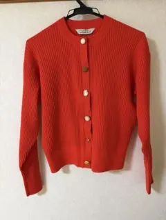 値下げ！TORRAZZO DONNA リブ編みカーディガン オレンジ