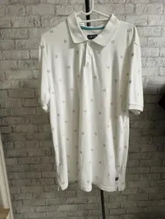 Stussy ポロシャツ ホワイト 総柄 Lサイズ