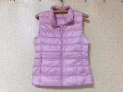 104837 ユニクロ　ウルトラライトダウンベスト　ピンク　サイズM