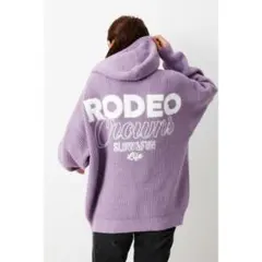 CROSS LOGOワッフルニットフーディ