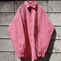 90's L.L.Bean キャンパス生地 くすみカラー XL 古着 長袖シャツ