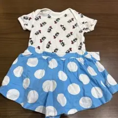 ミニーマウス プリントロンパース 70cm