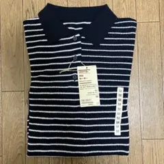 無印良品　ポロセーター　ネイビーボーダー　レディース　Mサイズ