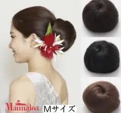 ハワイアン ウィッグ お団子【M】 オダンゴ 髪の毛 フラダンス ③のサムネイル