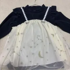 キッズ 長袖 120cm チュール リボン