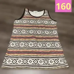 美品⭐️ タンクトップ 幾何学模様　160
