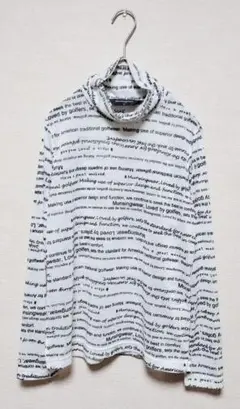 美品　Munsingwear　メッセージ長袖タートル　透け感　M