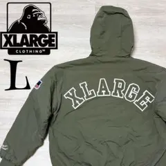 ⭐美品⭐エクストララージ ナイロン パファージャケット アーチロゴ L