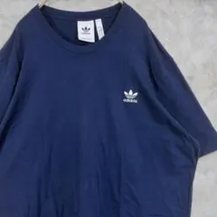 トレフォイル【adidas】 オリジナルス US古着 Tシャツ XL ネイビーのサムネイル