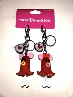 東京ディズニーリゾート ミニーマウス キーホルダー 2個セット