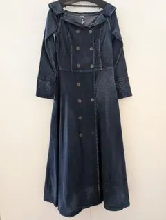 ダークブルーデニムロングワンピース Mサイズ