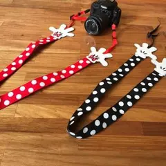 【新品未使用】カメラストラップ☆ミッキーorミニー☆ディズニー