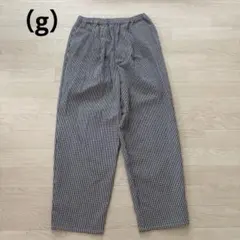 （g）　グラム シアサッカーギンガムチェックイージーパンツ　カジュアル