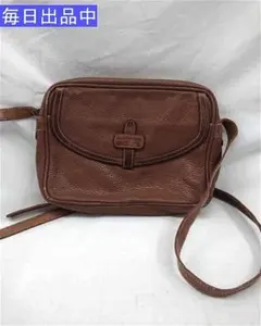 ♡クレージュ レザーショルダーバッグ ブラウン系 レディース