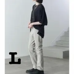 新品　Alfred Alex ハイウエストスキニーストレッチデニム　グレー　L