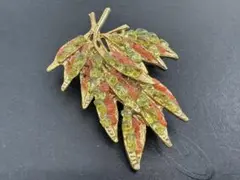 M6264 天然石　ブローチ　ヴィンテージ アクセサリー