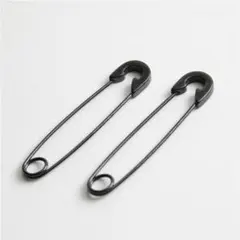 ブラック 2pc クリップ 安全ピン 316l ステンレス ピアス C476-5