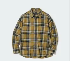 UNIQLO チェック柄ネルシャツ XL イエロー　長袖シャツ　フランネルシャツ