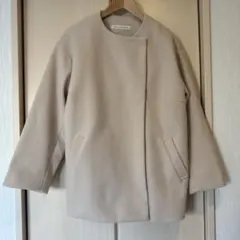 nano universe ノーカラージャケット ベージュ