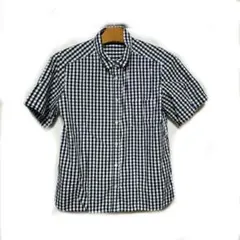 【GU】◐⚪黒と白と灰色系のチェックシャツ✨ジャストシーズン◢