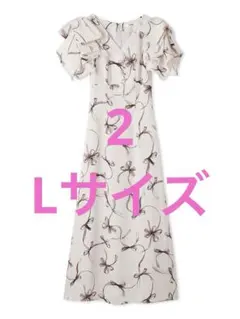 SNIDEL Sustainableリボンプリントワンピース PBEG 2