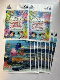 【シワ有り】東京ディズニーリゾート ショップ袋 2種　計10枚セット　小さめ