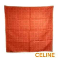 CELINE オレンジ スカーフ　ブランドロゴ柄のサムネイル