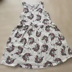H&M ユニコーン柄 ノースリーブワンピース　110