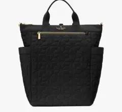 ケイトスペード　3WAYリュック　フラワーキルティング　ブラック